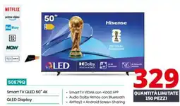 Comet Hisense 50E79Q Smart TV QLED 50" 4K offerta