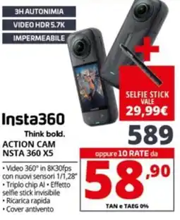 Comet Insta360 action cam nsta 360 X5 offerta