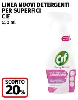 Coop Superstore Linea nuovi detergenti per superfici CIF offerta