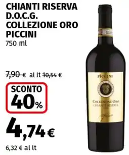 Coop Superstore Chianti riserva d.o.c.g. collezione oro PICCINI offerta