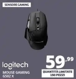 Comet logitech MOUSE GAMING G502 X offerta