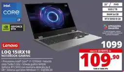 Comet Lenovo LOQ 15IRX10 NOTEBOOK GAMING offerta