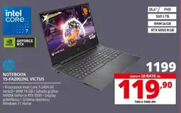 Comet hp NOTEBOOK 15-FA2002NL VICTUS offerta
