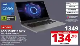 Comet Lenovo LOQ 15IRX10 DKIX NOTEBOOK GAMING offerta