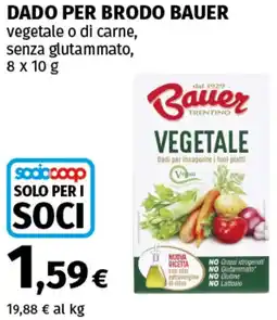 Coop Superstore Dado per brodo BAUER offerta