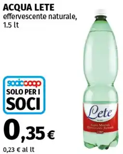 Coop Superstore Acqua LETE offerta