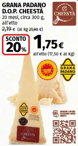 Coop Superstore Grana padano D.O.P. CHEESTÀ offerta