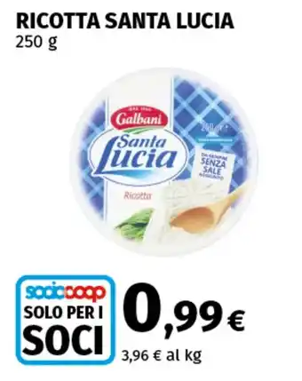 Coop Superstore Ricotta santa lucia Galbani offerta