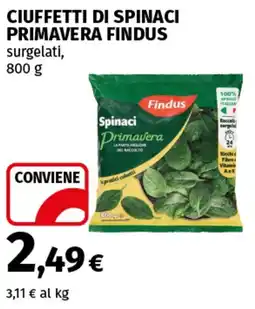 Coop Superstore Ciuffetti di spinaci primavera FINDUS offerta