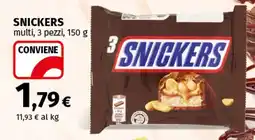 Coop Superstore SNICKERS multi, 3 pezzi offerta