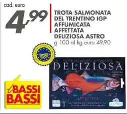 Italmark Trota salmonata del trentino igp affumicata affettata DELIZIOSA ASTRO offerta