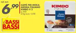 Italmark Caffè per moka aroma italiano KIMBO X 2 offerta