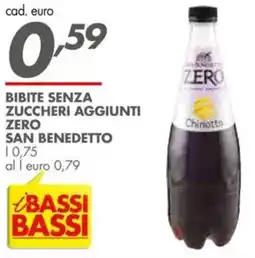 Italmark Bibite senza zuccheri aggiunti zero SAN BENEDETTO offerta