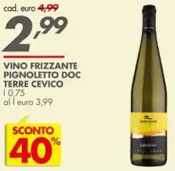 Italmark Vino frizzante pignoletto DOC TERRE CEVICO offerta