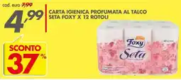 Italmark Carta igienica profumata al talco seta foxy x 12 rotoli offerta