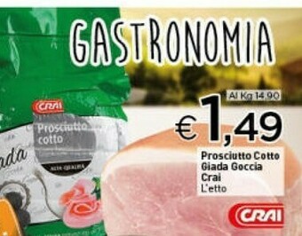 Crai Prosciutto cotto offerta
