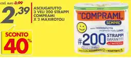 Italmark Asciugatutto 3 veli 200 strappi comprami x 2 maxirotoli offerta