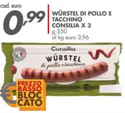 Italmark Würstel di pollo e tacchino CONSILIA X 3 offerta