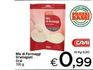 Crai Formaggio grattugiato offerta