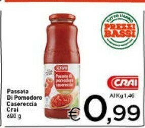 Crai Passata di pomodoro offerta