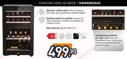 Unieuro Haier CANTINA VINO 50 SERIE 7 HWS42GDAU1 offerta