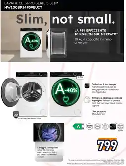Unieuro Haier LAVATRICE I-PRO SERIE 5 SLIM HW100BP14959EUIT offerta