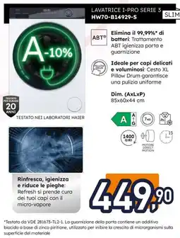 Unieuro Haier LAVATRICE I-PRO SERIE 3 HW70-B14929-S offerta