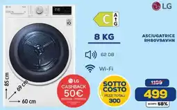 Euronics LG ASCIUGATRICE RH80V9AVHN offerta