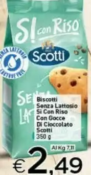 Crai Bi senza lattosio si con riso con gocce di cioccolato offerta