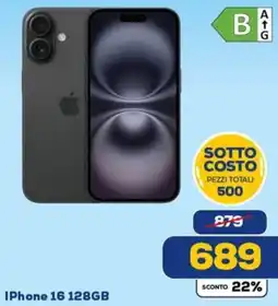 Euronics Haier iPhone 16 128GB offerta
