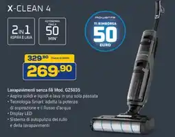 Euronics Rowenta Lavapavimenti senza fili Mod. GZ5035 offerta