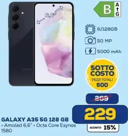 Euronics SAMSUNG GALAXY A35 5G 128 GB offerta