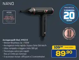 Euronics Rowenta Asciugacapelli Mod. HY8310 offerta