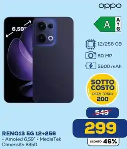 Euronics Oppo RENO13 5G 12+256 offerta