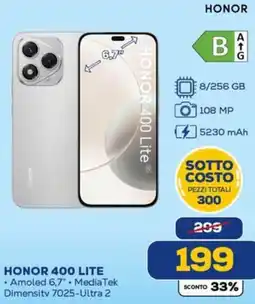 Euronics HONOR 400 LITE offerta