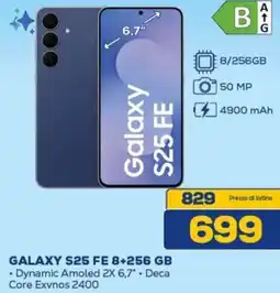 Euronics SAMSUNG GALAXY S25 FE 8+256 GB offerta