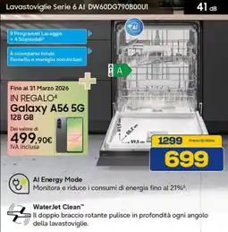 Euronics SAMSUNG Lavastoviglie Serie 6 Al DW60DG790B00U1 offerta