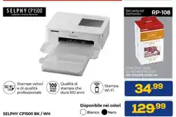 Euronics SELPHY CP1500 BK/WH offerta