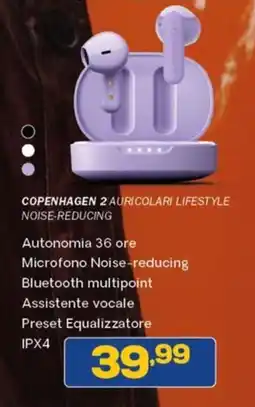 Euronics Urbanista copenhagen 2 auricolari lifestyle noise-reducing offerta