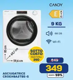 Euronics CANDY ASCIUGATRICE CROEH9A2TBE-S offerta