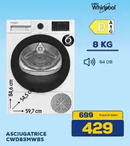 Euronics Whirlpool ASCIUGATRICE CWD83MWBS offerta