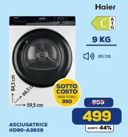 Euronics Haier ASCIUGATRICE HD90-A3939 offerta