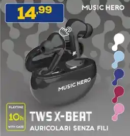 Euronics Music hero TWSX-BEAT auricolari senza fili offerta