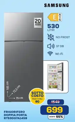 Euronics SAMSUNG FRIGORIFERO DOPPIA PORTA RT53DG7A14S9 offerta