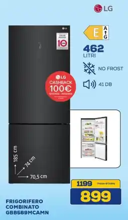 Euronics LG FRIGORIFERO COMBINATO GBB569MCAMN offerta