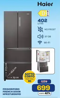 Euronics Haier FRIGORIFERO FRENCH DOOR HFR3718DNMD offerta