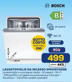Euronics BOSCH LAVASTOVIGLIE DA INCASSO SMH4EVX09E offerta