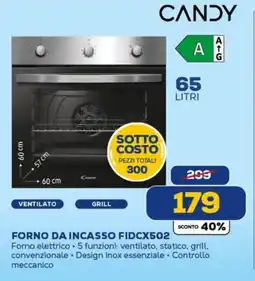 Euronics CANDY FORNO DA INCASSO FIDCX502 offerta