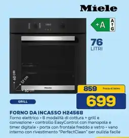 Euronics Miele FORNO DA INCASSO H2456B offerta