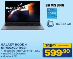 Euronics SAMSUNG GALAXY BOOK 4 NP750XGJ-KG2I offerta